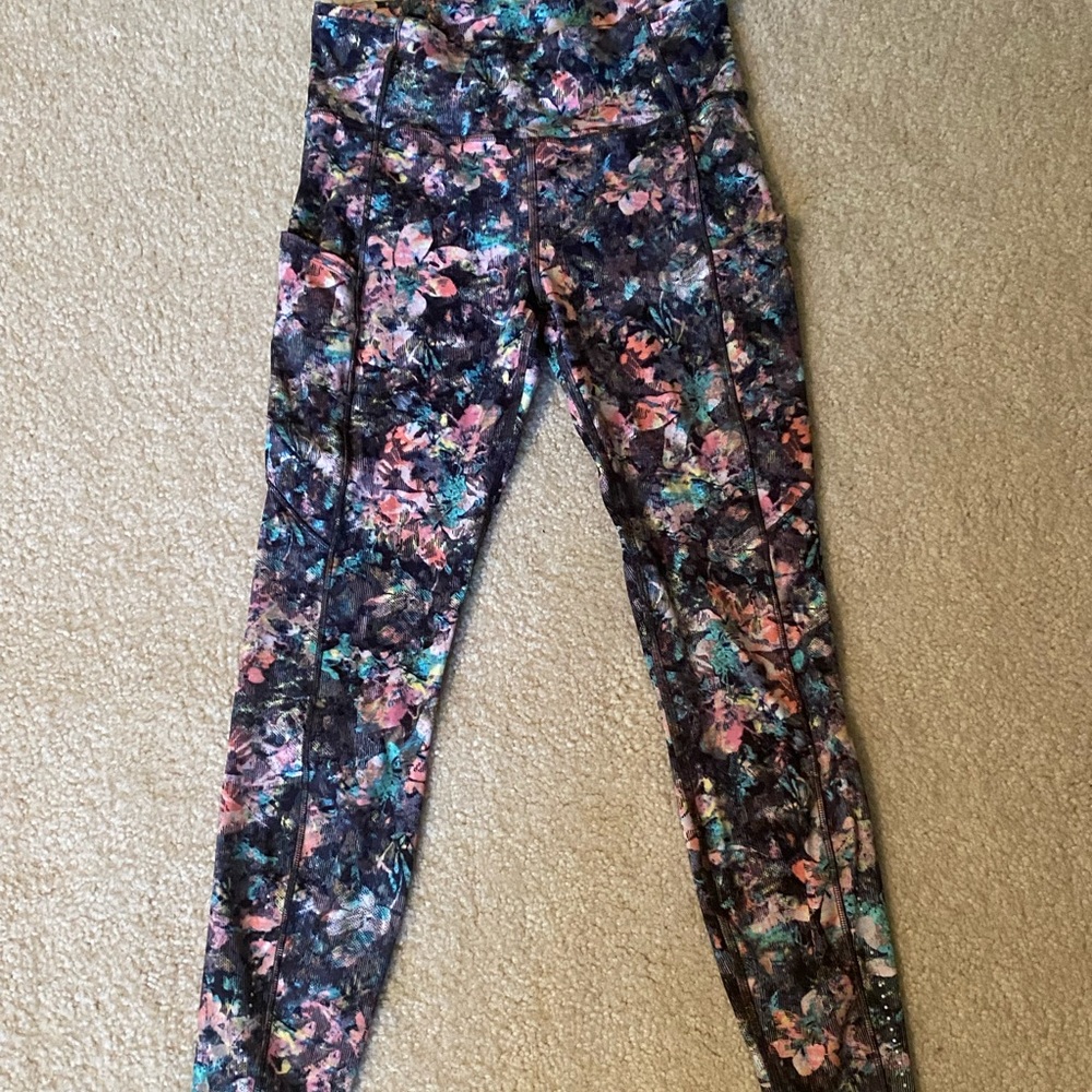 Lululemon medium leggings floral